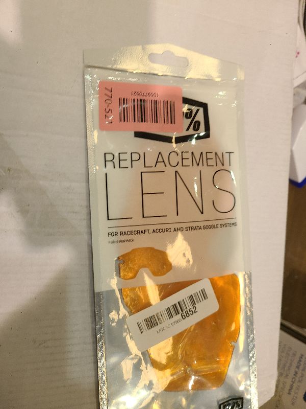 Photo 1 of 100% Goggle Replacement Lens - Racecraft 1, Accuri 1, Strata 1 Compatible (Anti-Fog-PERSIMMON)