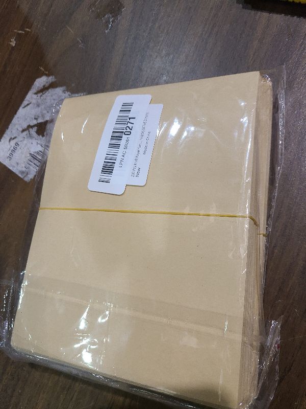 Photo 1 of 200 Pcs Kraft Paper Cookies Bags - Unbleached Small Paper Bakery Bags for Treats, Baked Snacks, Pastry, Bread (4.7x6.3 Inch)