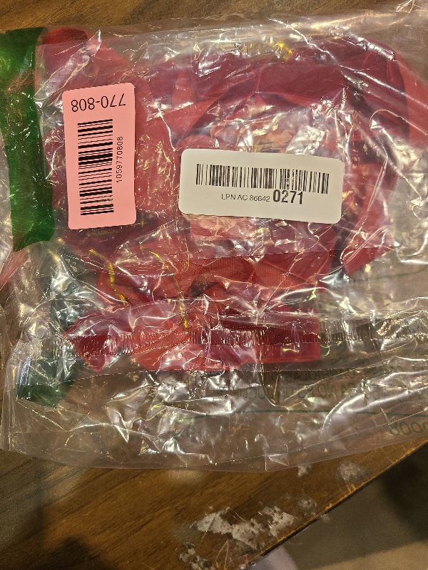 Photo 1 of 12PCS Red Velvet Bows for Christmas Tree, Bows for Christmas Tree, Garland Red Velvet Bow Ornaments for Christmastree with Gold Twist Ties(A)