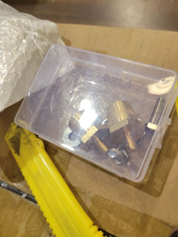 Photo 1 of 1 Pair M6 Battery Terminal Connectors Set - Auto Battery Post Terminals Adapters for Top/Side Post, Threaded Terminal Extender with Conversion Nuts & Screws