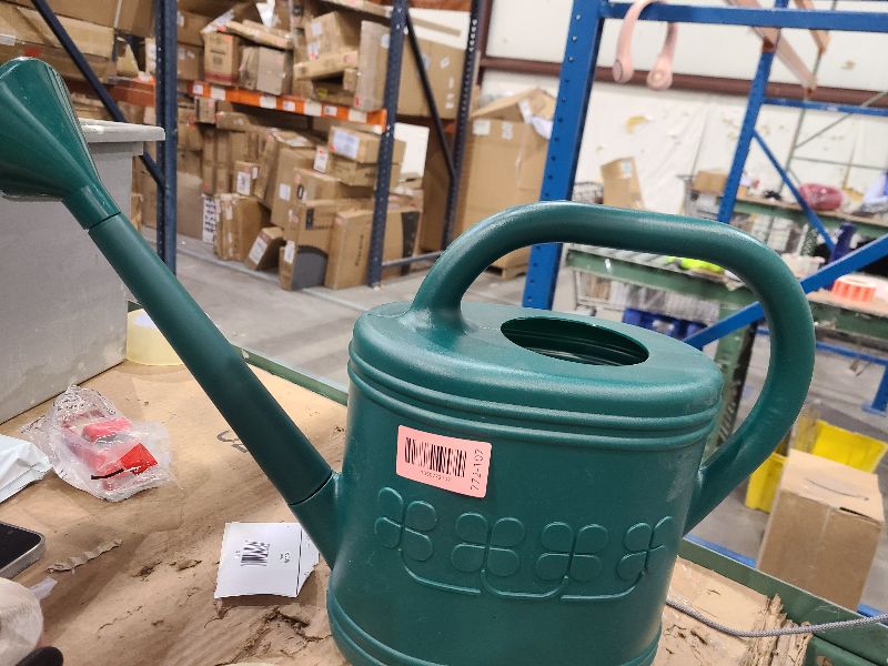 View 2 of 2 Gallon Watering Can, Outdoor Watering Can for Plants, Garden Water Can with Removable Long Spout and Stainless Steel Sprinkler Head, Large Water Can for Greenhouse (Dark Green, 2 Gallon)