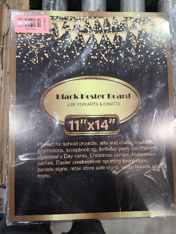 Photo 1 of 18 Pcs Black Poster Board Paper 11x14, ROOKEA Vision Boards Posterboard Bulk for School Projects Classroom Arts Craft Presentations Drawing Scrapbooking Blank Graphic Display