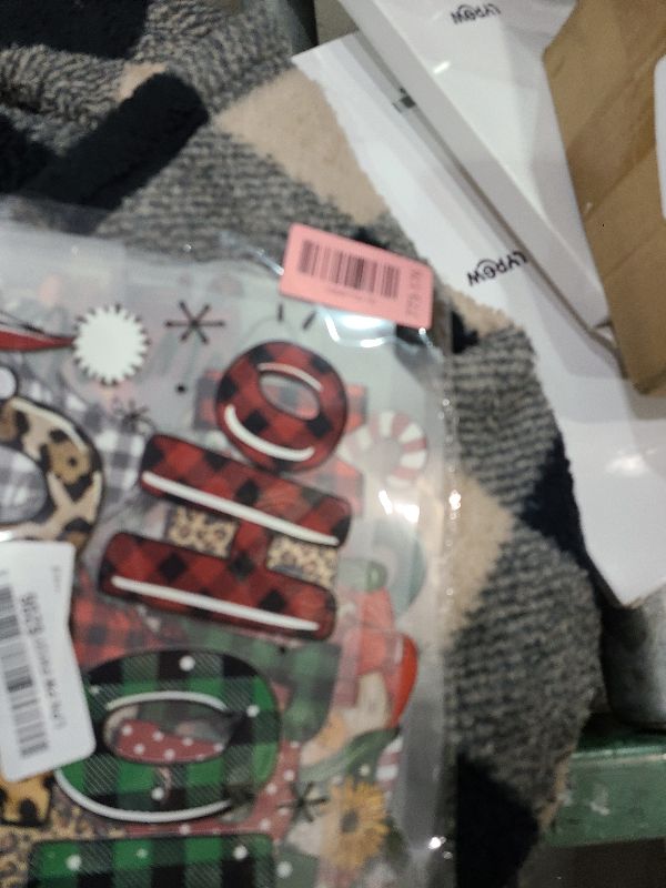 Photo 1 of 6PCS Christmas Iron On Transfers for T Shirts, Red Green Heat Transfers Vinyl, Holiday HTV Vinyl Iron on Decals for Clothes Bag Pillow Covers DIY Decorations