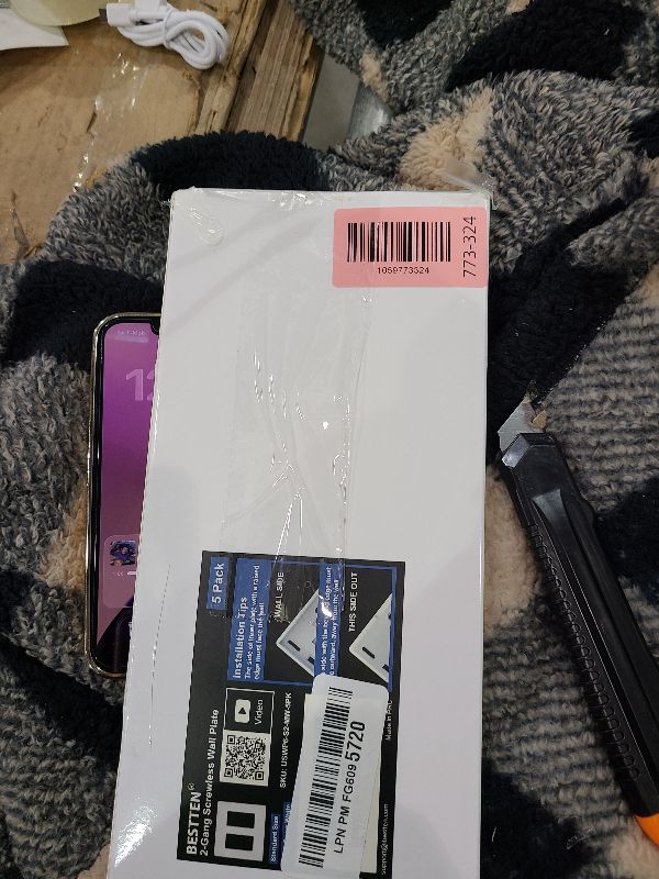 Photo 1 of (5 Pack) BESTTEN USWP6 Matte Snow White Screwless Decorator Wall Plate, 2-Gang Outlet Cover, Decor Switch Face Plate, H4.69” x W4.73”