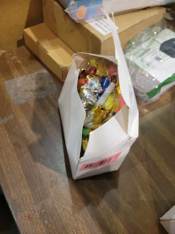 Photo 1 of 100 Pcs Party Blower, Colorful Birthday Noisemakers Funny Birthday Blow Horns Squawkers Party Whistles New Years Party Favors for Kids Adults