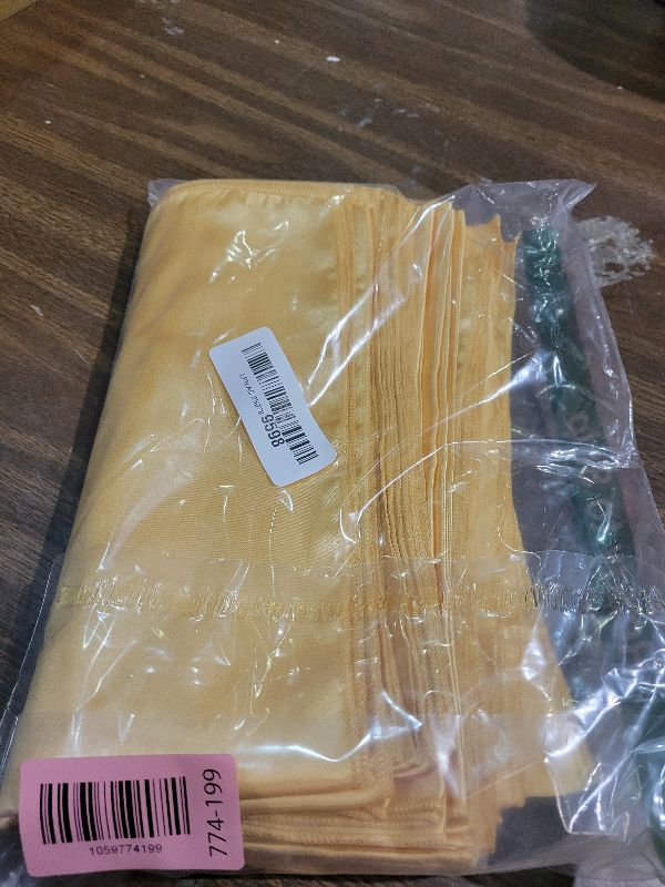 Photo 1 of Aneco 24 Pieces Satin Napkin Square 20 x 20 Inches Dinner Napkins Weddings Party Napkin Soft Table Napkins for Romantic Weddings Party Dinner Decoration (Gold)