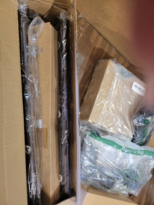 Photo 1 of 2 Pack Bronze Curtain Rods for Windows 30 to 56 Inch, Decorative Heavy Duty Single-Side Adjustable 1'' Antique Brown Curtain Rod, Vintage Rustic Metal Drapery Pole Set for Farmhouse Bedroom