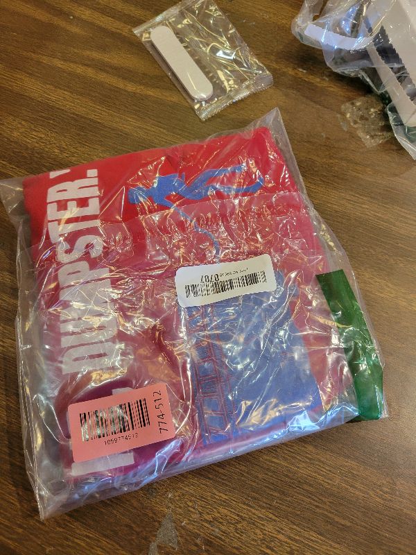 Photo 1 of Amusing Idioms & Homophones Dumb Jokes Humorous 'Come, Dumpster' Innuendo Adult Novelty T-Shirt size L