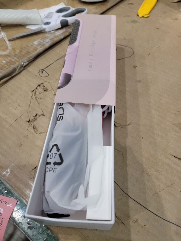 Photo 1 of 2025 Hair Straightener Brush Pale Pink