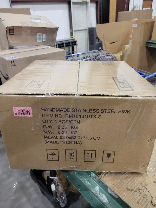 Photo 1 of 18x18 Inch Undermount Bar Sink - PEPO 16 Gauge Stainless Steel Small Kitchen Sinks Handmade Wet Bar Sinks With Rinse Grid (Brushed)