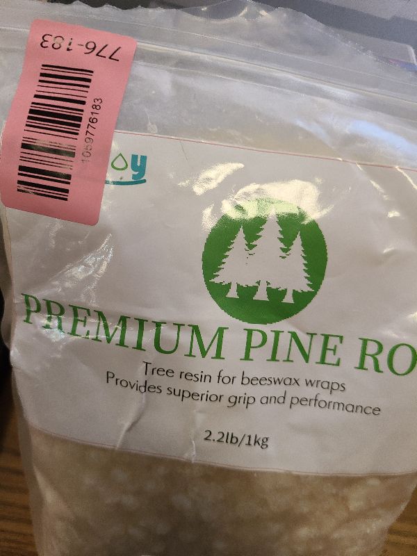 Photo 1 of 2.2 Pound Pine Resin Natural Pine Rosin for Beeswax Wraps Food Grade Rock Rosin Good Gum Grip and Performance Ideal for Musicians Athletes Dancers and DIY Projects (2.2, Pounds)
