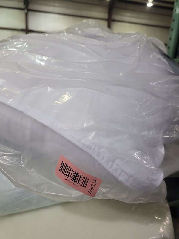 Photo 1 of Amazon Basics Down Alternative Pillows for Stomach and Back Sleepers, Soft Density, Standard, Pack of 2, White, 26 in L x 20 in W