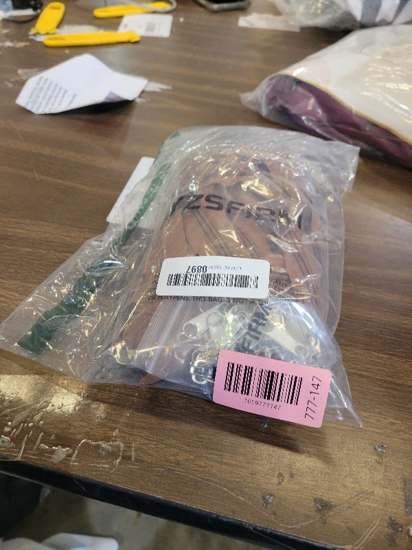 Photo 1 of #5 Nylon Zipper Tape for Sewing: YZSFIRM 10 Yards Brown by The Yard Nylon Coil Zippers for DIY Sewing Craft with 10 Bulk Metal Zipper Slider and 10 Double Slider
