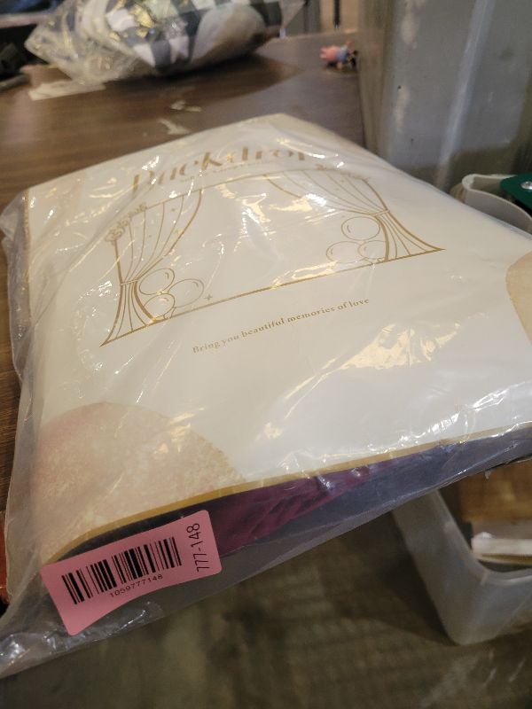 Photo 1 of 10x8ft Wrinkle Free Burgundy Backdrop Curtain Maroon Backdrop Drapes, Thick Fabric Wedding Curtains Party Background for Baby Shower Birthday Parties