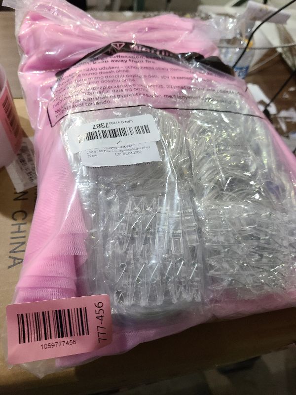 Photo 1 of 20ft x 10ft Pink Tulle Photo Backdrop Curtain with Lights String for Baby Shower Sheer Baby Pink Curtain Backdrop for Birthday Party Wedding Photo Booth Photography Background Decorations