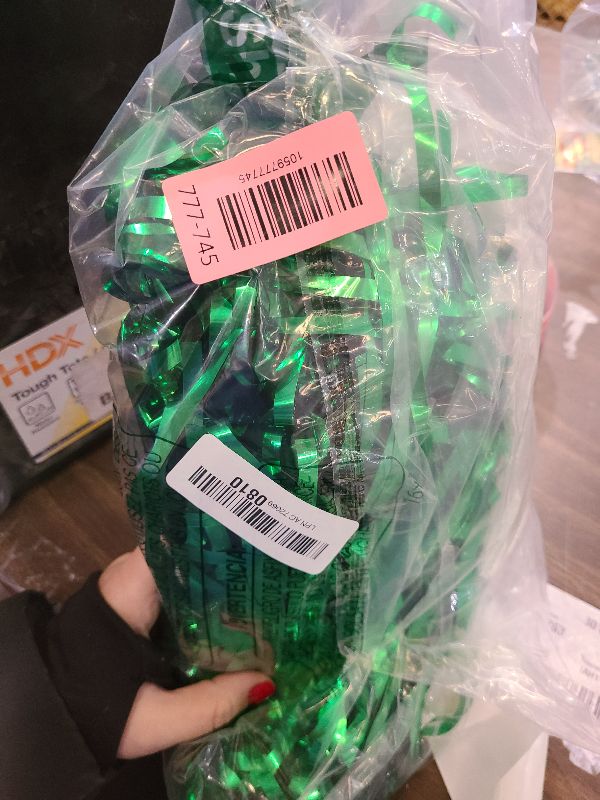 Photo 1 of 2 Pack Tinsel Backdrop, 3.28 FT x 7.05 FT Green Party Decorations, Metallic Football Backdrop Curtains Tinsel Curtains Streamer Backdrop, Party Supplies Wall Decor for Football Party Birthday