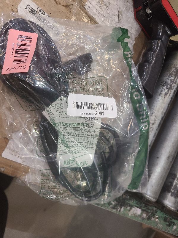 Photo 1 of 16/3 10 FT Outdoor Extension Cord Waterproof, Weatherproof & Flame Retardant Black 3 Prong Power Cord Outside for Lawn & Garden, 13 Amps 1625 Watts 125 VAC 16AWG SJTW, ETL Listed