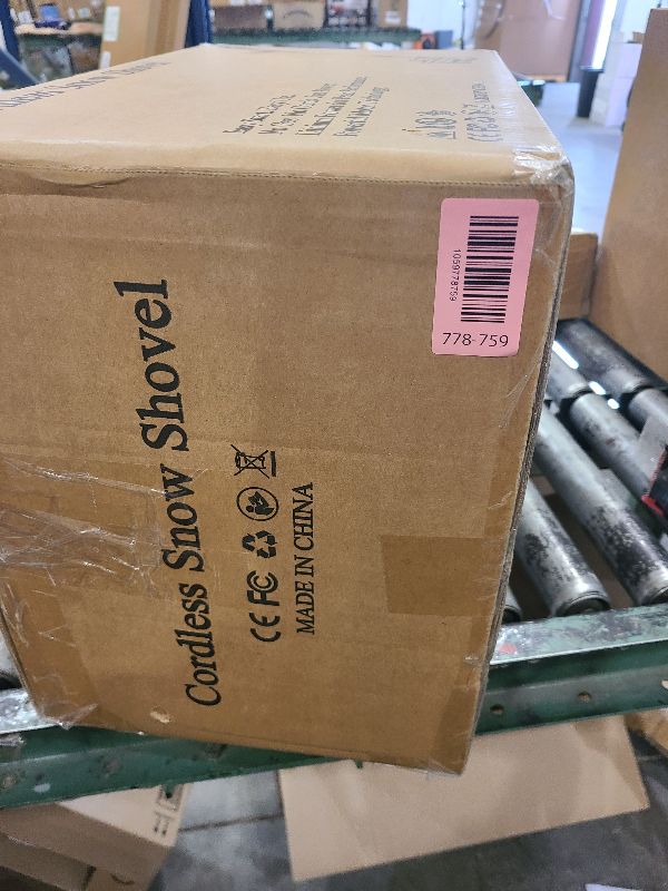 Photo 1 of 12" Cordless Snow Shovel Compatible with Dewalt 20v Battery (Tool Only), Electric Snow Blower for Driveway Walkways Snow Removal, LED Work Light, 20Ft Throw Distance, -30°~30° Adjustable Direction