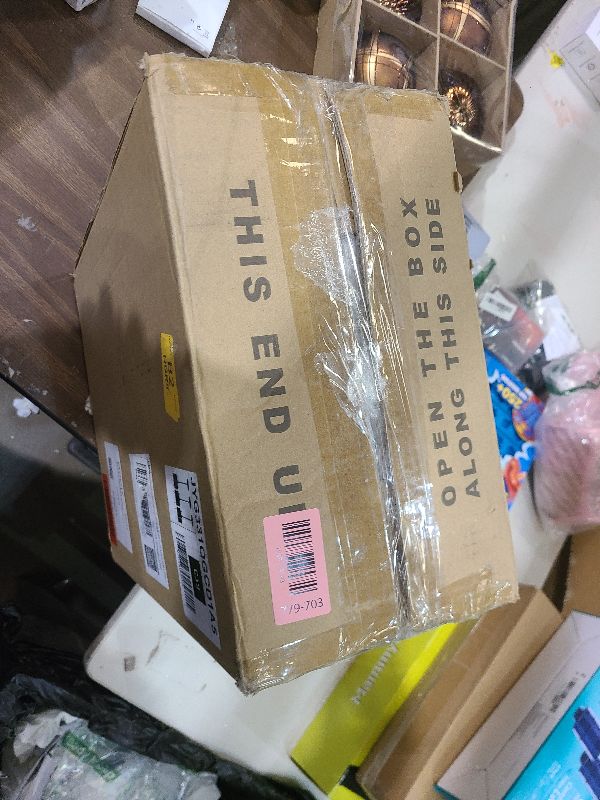 Photo 1 of 1 Light Hanging Indoor Kitchen Island Pendant Ceiling Light 6" Drum Glass Shade Fixture, Modern Farmhouse Dinning Room Over Sink (Clear GlassGold, 3 Pack)