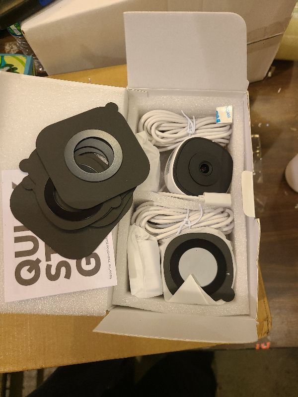 Photo 1 of 2K No Drill Window Camera-2 Pack Cameras for Home Security Indoor & Outdoor Monitoring thru Glass, Anti-Glare Color Night Vision, Human Detection, 24/7 Recording, Space-Saving, Ideal for Apartment, K1