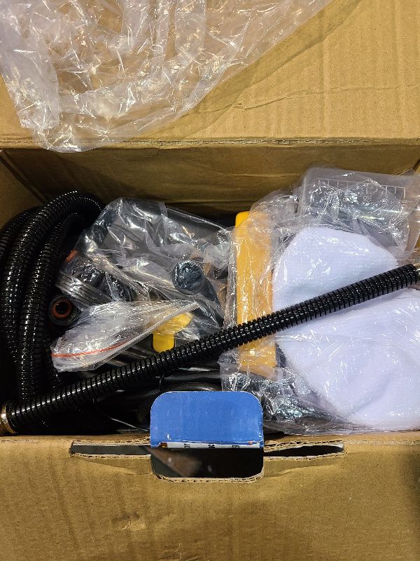 Photo 1 of 10S Fast Heating Heavy Duty Steam Cleaner 7 Adjustable Levels, 1.6 Quarts Tank, Continuous Spray, Natural Deep Cleaner, Portable Handheld Steamer with 15 Accessories for Home, Car, Tile (Yellow)