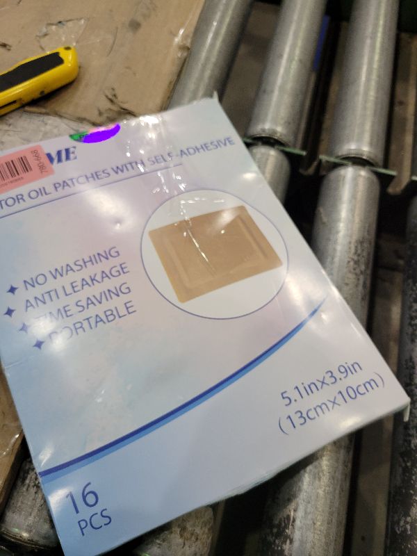 Photo 1 of 16Pcs Castor Oil Pack Wrap, Disposable Castor Oil Patches Packs with Anti Leakage Cotton Pad for Belly/Feet/Knee (Oils Not Included), 5.1" x 3.9"