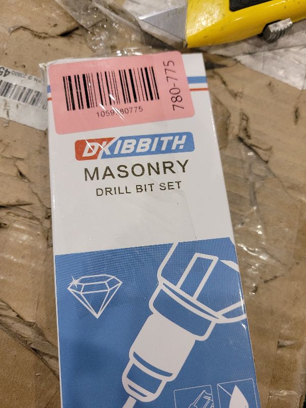 Photo 1 of 10-Piece Masonry Drill Bit Set for Concrete Tile Glass Ceramic Brick,1/8 to 1/2 Inch Drilling Bits with Triangle Handle,Tungsten Steel Alloy Tip.?Black?