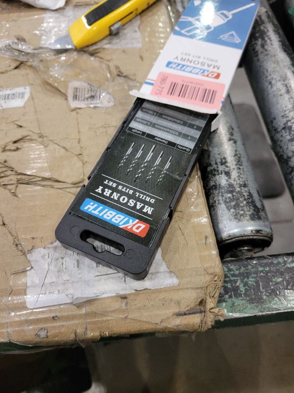 Photo 1 of 10-Piece Masonry Drill Bit Set for Concrete Tile Glass Ceramic Brick,1/8 to 1/2 Inch Drilling Bits with Triangle Handle,Tungsten Steel Alloy Tip.?Black?