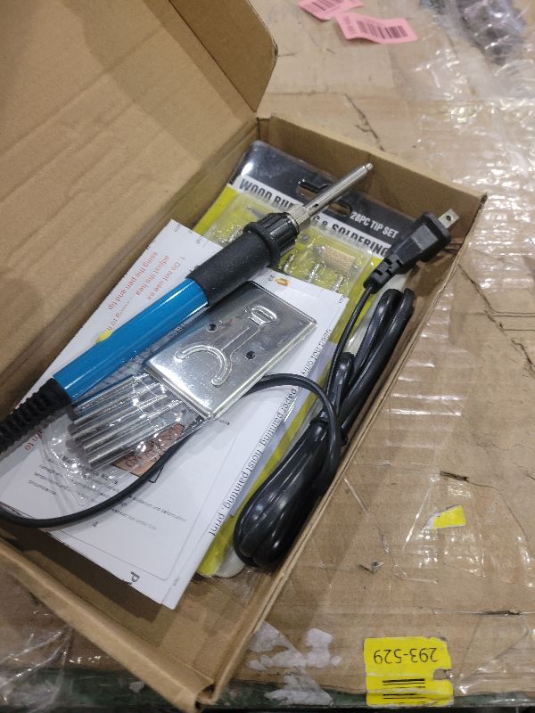 Photo 1 of ACRSIKR Wood Burning Kit, Wood Burning Tool Adjustable Temperature Woodburning Pyrography Pen Kit for Adults 46 Pcs (Blue)