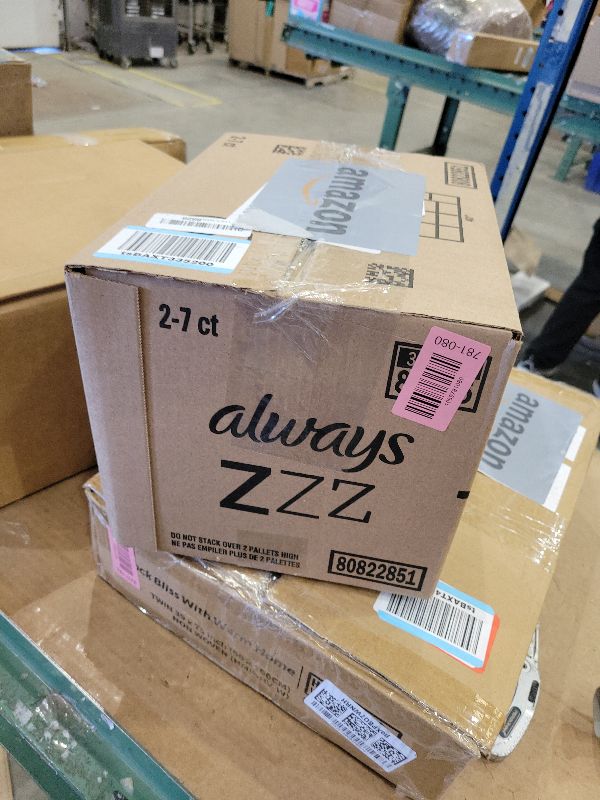 Photo 1 of Always ZZZ Overnight Disposable Period Underwear for Women, Large, 360° Coverage for Worry-Free Nights, 14 Count (2 Packs of 7)