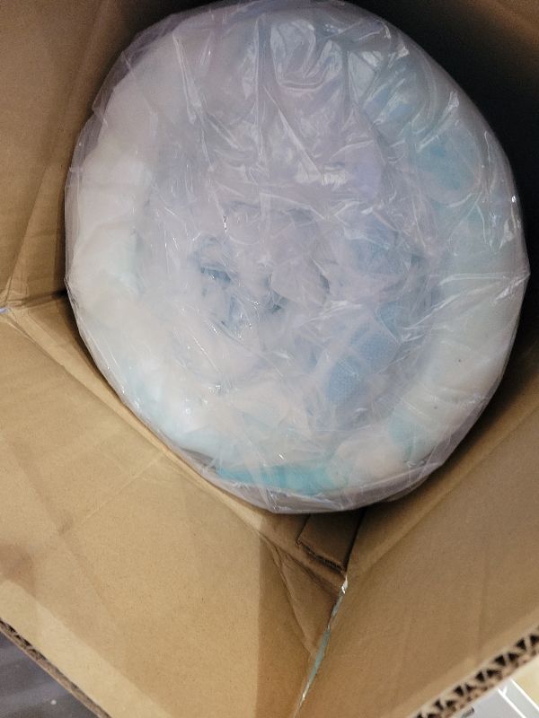 Photo 1 of 2 Inch 5-Zone Queen Memory Foam Mattress Topper, Gel Infused Foam Mattress Topper for Pressure Relief, CertiPUR-US Certified Queen Bed Topper,Blue, 60"×80"