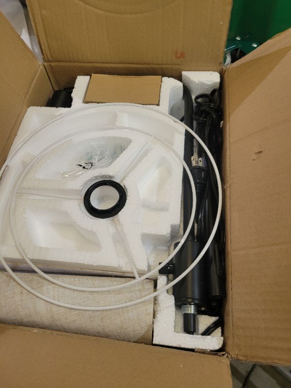 Photo 1 of ?Upgraded? Dimmable Floor Lamp, 1000 Lumens LED Edison Bulb Included, Arc Floor Lamps for Living Room Modern Standing Lamp with Linen Shade, Tall Lamp for Bedroom Office Dining Room- Black