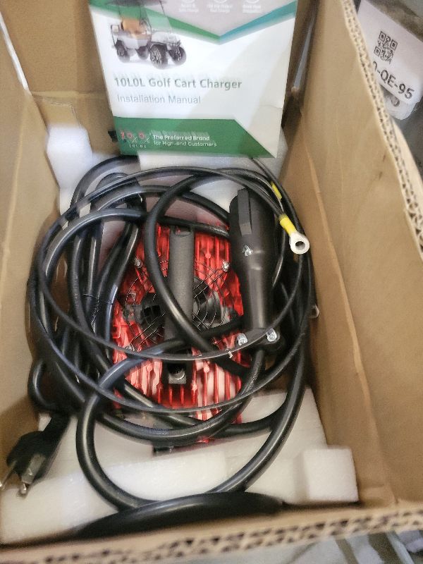 View 2 of 10L0L 15 Amp Golf Cart Charger for Club Car DS Precedent 48 Volt, Golf Cart Battery Charger Fit for Lead Acid, Lithium, Maintenance-Free Battery with Upgraded 3-Pin Round Plug, Support APP Bluetooth