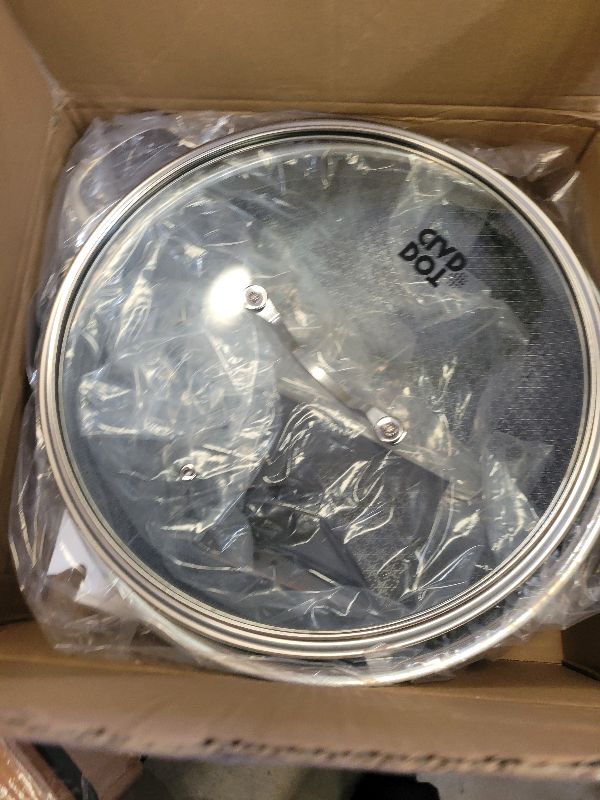 Photo 1 of 13 Inch  Stainless Steel Wok with Lid and Steamer Basket, Non Stick Stir Fry Pan, PFOA-Free, Works on Induction, Dishwasher & Oven Safe