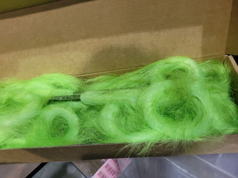 Photo 1 of 12 Pcs Grinchs Christmas Tree Decorations, 17 Inch Lime Green Christmas Oraments,Tree Picks, Grinchmas Tree Topper Filler Decor, Green Feathers Furry Picks for Xmas