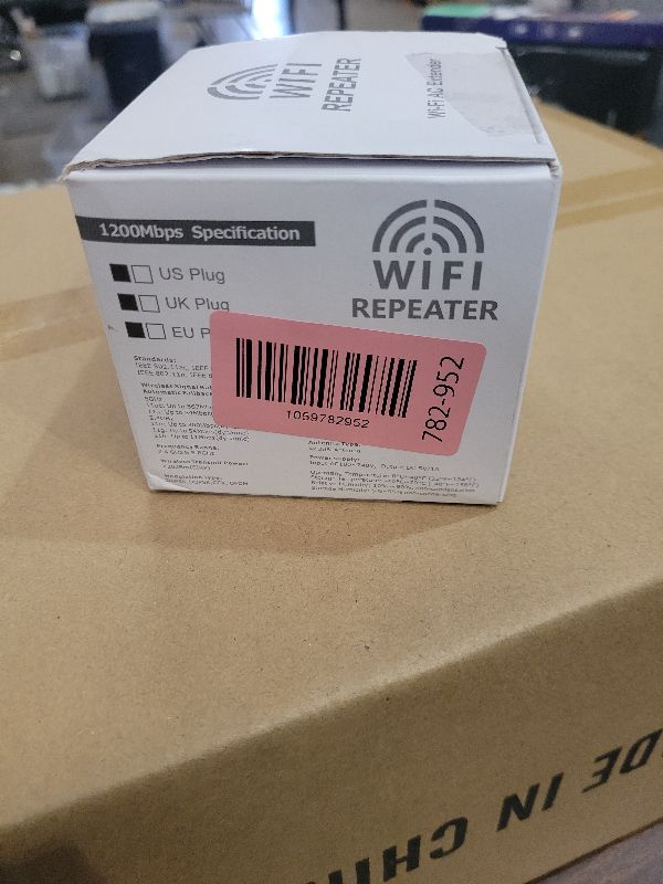 Photo 1 of 1200Mbps WiFi Extender Signal Booster for Home: Internet Repeater Dual-Band 2.4GHz & 5GHz Range Covers Up to 9800 Sq.ft and 256 Devices