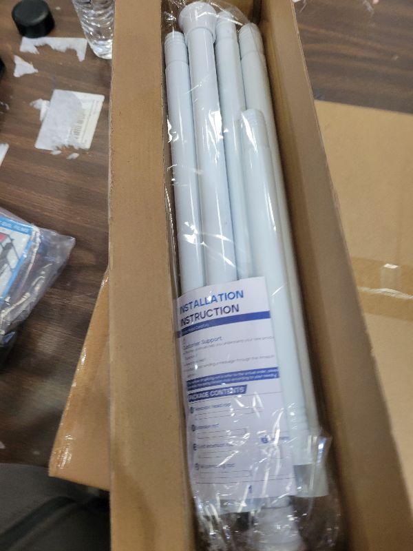 Photo 1 of 1Pack White Tension Curtain Rods 31 to 76 Inch Small Curtain Rods No Drilling Short Tension Rod Adjustable Spring Rod for Windows Door Closet Pressure Rod