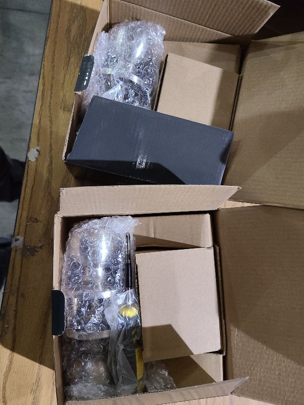 Photo 1 of 2 Sets All Keyed Same Entry Door Knob and Single Cylinder Deadbolt Combo Set, Round Ball Satin Nickel Exterior Door Knobs with Lock and Keys for Entrance and Front Door