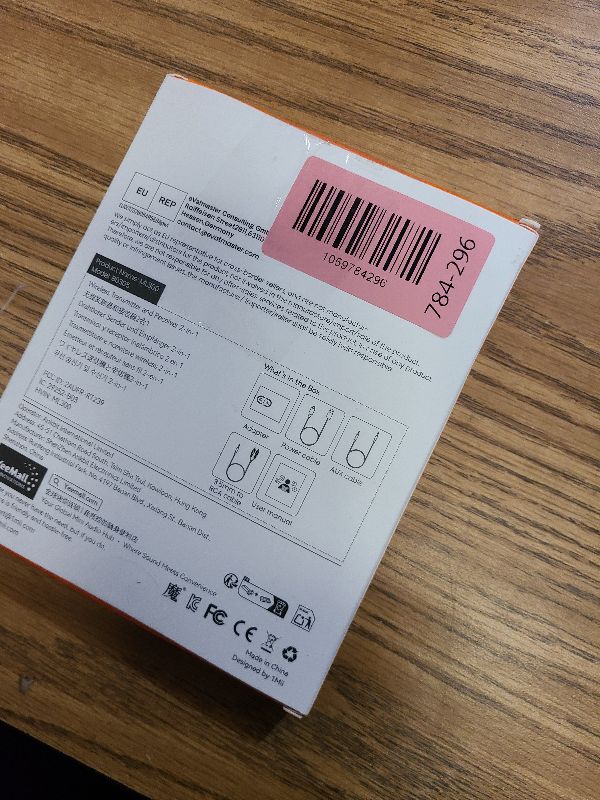 Photo 1 of 1Mii Bluetooth 5.3 Transmitter Receiver for TV to Wireless Headphones, Dual Link AptX Adaptive/Low Latency/HD Audio, Aux Adapter for Home Stereo, Airplane, Boat, Gym