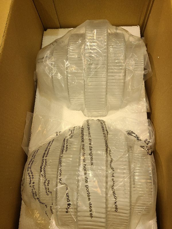 Photo 1 of 2 Pcs Clear Stripes Glass Small Lamp Shades For Kitchen Island Pendant Lamp Shade, 5.71" Max Diameter x 6.3" Height,1.65" Top Fitter,Replacement Mini Shade for Wall Lamp Chandelier Decor -By GO&SO