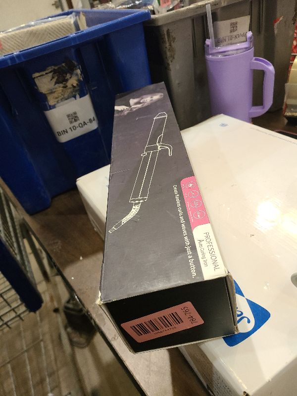 Photo 1 of 1 1/4 Inch Rotating Curling Iron Get Effortless Waves with Self rizadora para Cabello Dual Voltage Waver Tool Hair Wand Curling Iron for Long Hair(Pink)