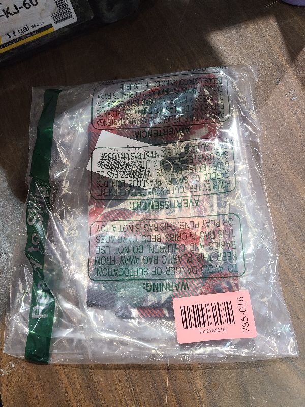 Photo 1 of 2-Piece Mini Christmas Tree Skirt - 15 Inch Buffalo Check Plaid Tree Skirt - Red & Black Plaid - Snowflake, Reindeer & Santa Designs