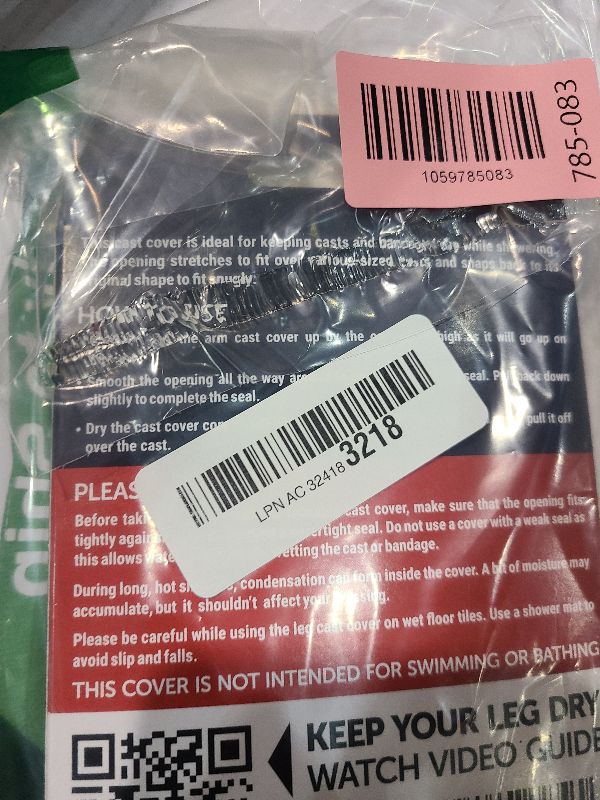 Photo 1 of 100% Waterproof Cast Covers for Shower Leg - 2pk - Tight Seal - Reusable Adult Half Leg Cast Protectors - Knee, Ankle, Foot - After Surgery Bandage and Dressing Cast Bag for Wounds and Burns