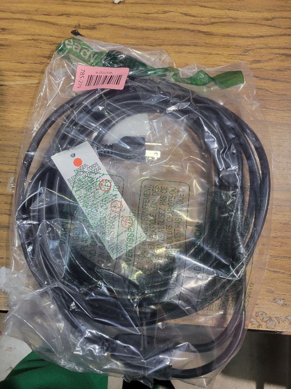 Photo 1 of 2 Way Power Extension Cord Splitter 20 Ft Total (8+6+6)-3 Prong 1 to 2 Extension Cord Cable Y Splitter-Outlet Adatper-SJTW Outdoor for Halloween Christmas Lighting Landscaping-16AWG 13A 125V-UL-1T2