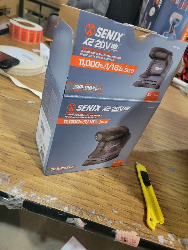 Photo 1 of SENIX 20V Cordless Detail Sander,Electric Hand-Sander with 11,000 OPM,Lightweight & Compact Design for Woodworking,Furniture,Drywall,Paint Removal(Tool Only,No Included Battery)