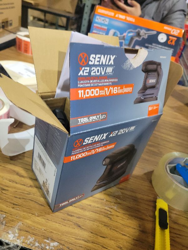 Photo 1 of SENIX 20V Cordless Detail Sander,Electric Hand-Sander with 11,000 OPM,Lightweight & Compact Design for Woodworking,Furniture,Drywall,Paint Removal(Tool Only,No Included Battery)