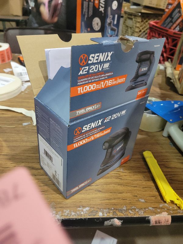 Photo 1 of SENIX 20V Cordless Detail Sander,Electric Hand-Sander with 11,000 OPM,Lightweight & Compact Design for Woodworking,Furniture,Drywall,Paint Removal(Tool Only,No Included Battery)