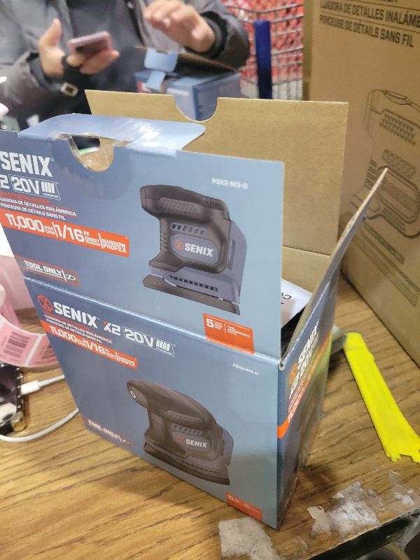 Photo 1 of SENIX 20V Cordless Detail Sander,Electric Hand-Sander with 11,000 OPM,Lightweight & Compact Design for Woodworking,Furniture,Drywall,Paint Removal(Tool Only,No Included Battery)