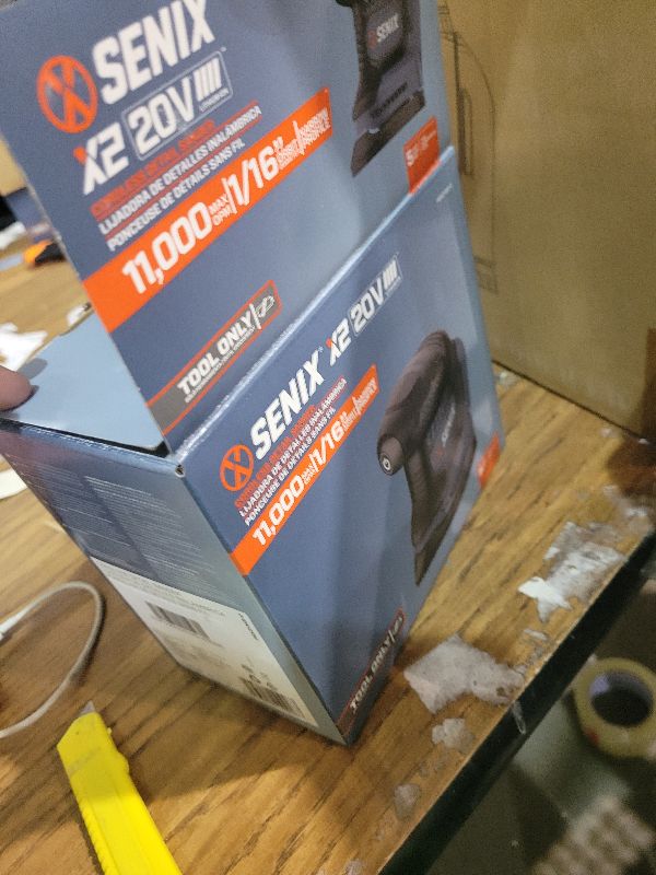 Photo 1 of SENIX 20V Cordless Detail Sander,Electric Hand-Sander with 11,000 OPM,Lightweight & Compact Design for Woodworking,Furniture,Drywall,Paint Removal(Tool Only,No Included Battery)