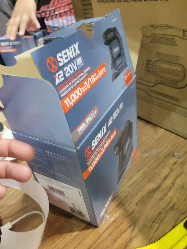 Photo 1 of SENIX 20V Cordless Detail Sander,Electric Hand-Sander with 11,000 OPM,Lightweight & Compact Design for Woodworking,Furniture,Drywall,Paint Removal(Tool Only,No Included Battery)